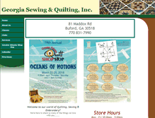 Tablet Screenshot of georgiasewingandquilting.net